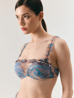 Infinity / Бюстгальтер Balconette жен. Siberica синий принт - Infinity Lingerie фото 6