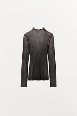 METALLIC THREAD KNIT TOP - Zara фото 4