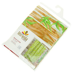 "Miranda" Штора для ванной тканевая 180х200см "Бамбкук на бежевом", без колец, 100% п/э (Турция)