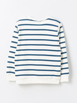 Bisiklet Yaka ?izgili Uzun Kollu Erkek ?ocuk Ti??rt - Waikiki фото 2