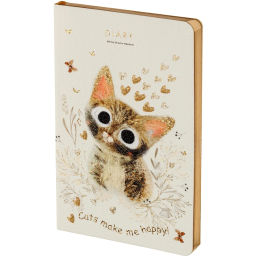 Ежедневник недатированный А5 FLEX Love me.Милый котик 3-743/19