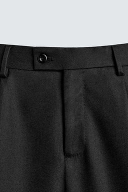 TEXTURED WOOL BLEND SUIT TROUSERS - Zara фото 7