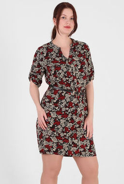 Платье летнее больших размеров с восточным узором - Almond фото 5