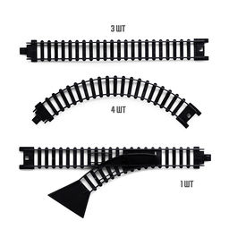 Железная дорога "Ретро поезд - Военный состав" в коробке