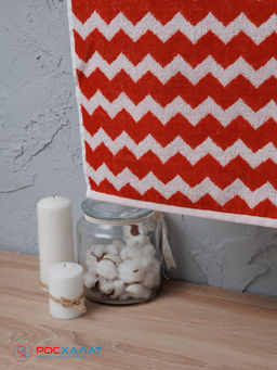 Полотенце махровое пестротканое жаккардовое зигзаг 7203(2) 45х90