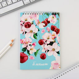 Блокнот А5 на гребне 40 л. Цветы