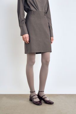 Юбка карандаш из костюмной ткани в полоску - Mollis фото 3