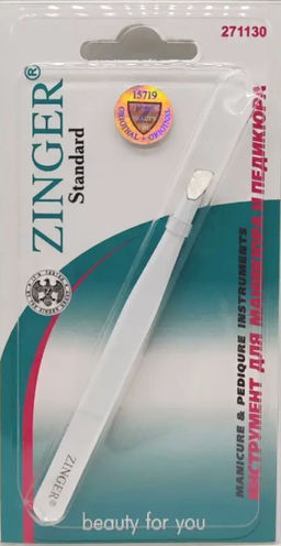 ZINGER Пинцет 86022-9, Beauty For You скошенный. White(белый)
