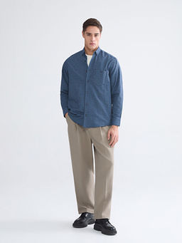 Regular Fit Uzun Kollu Ekose Gabardin Erkek G?mlek