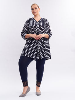 Леггинсы с кружевом LL12939DBL05