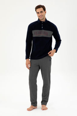 Мужской темно-синий пижамный комплект Неожиданная скидка в корзине