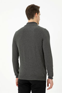 U. S. Polo Assn Мужской базовый свитер антрацитового меланжа - U.s. polo assn фото 12