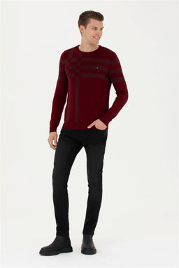 Мужской бордово-красный свитер - U.s. polo assn фото 11