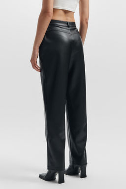 Брюки прямого силуэта из экокожи - Mollis фото 5