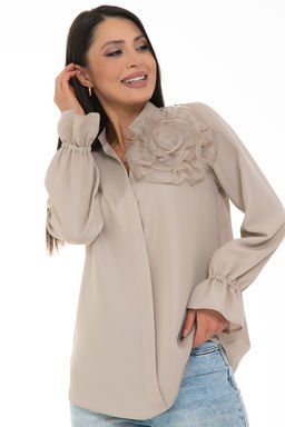 Блуза Модная Люкс (кремовый) - Diolche фото 3