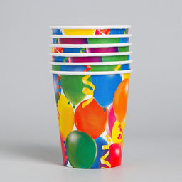 Набор стаканов 6 шт. 200 мл. одноразовых "Праздник" арт. 2370413