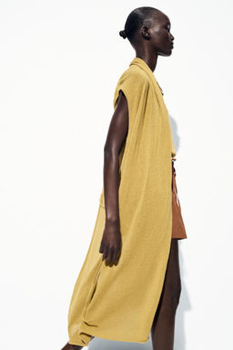LONG KNIT LINEN WAISTCOAT - Zara фото 11