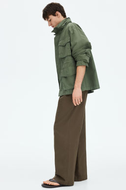 Pantal?n en mezcla de lino Loose Fit - H&m фото 7