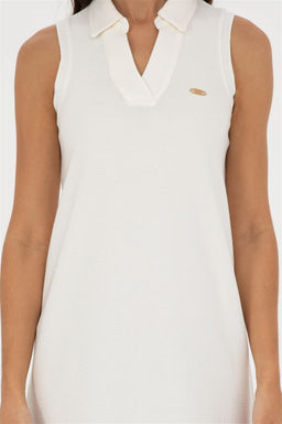 Женское трикотажное платье цвета экрю Неожиданная скидка в корзине - U.s. polo assn фото 5