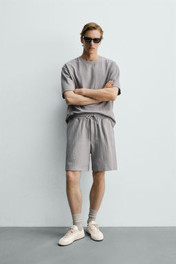BERMUDA JOGGER ESTRUCTURA / Gris - Zara фото 5