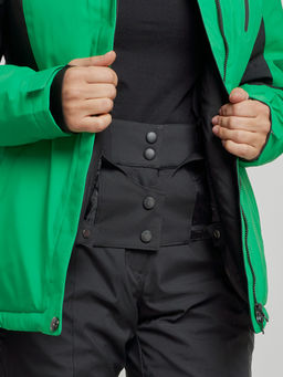 Горнолыжная куртка женская зимняя зеленого цвета 3105Z - Mtforce фото 9