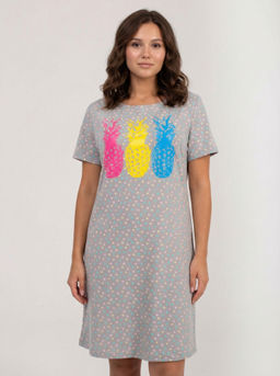 Туника женская кулирка "ДЖУС" КРУПНЫЙ ГОРОХ