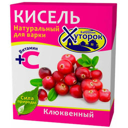 2шт.Кисель Баб. Хут. Клюквенный 180г