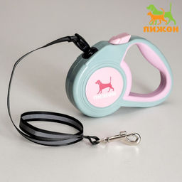 Рулетка Пижон с прорезиненной ручкой, 3 м, до 15 кг, трос, серо-розовая