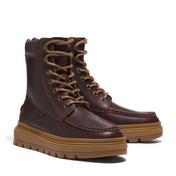 Ботинки Timberland Ray City Boot Moc Toe Lace Up коричневые  фото 6