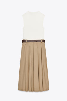 CONTRAST BELTED DRESS - Zara фото 13