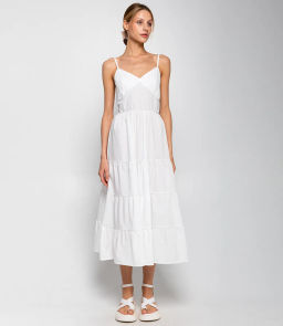 Сарафан #КТ1509, белый