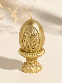 Свеча пасхальная Яйцо на подставке ХВ, 5?9 см, лак, золотистый