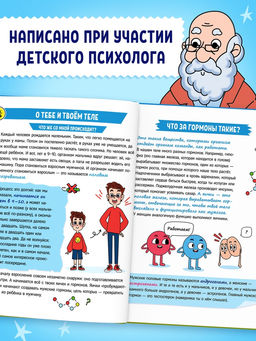 Энциклопедия в твёрдом переплёте "Как растут и меняются мальчики", 72 страницы
