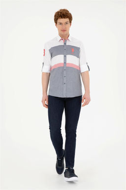 Мужская темно-синяя рубашка с длинным рукавом Неожиданная скидка в корзине - U.s. polo assn фото 4