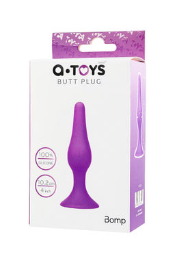 Анальная втулка A-Toys by TOYFA Bomp, силикон, фиолетовый, 10,2 см
