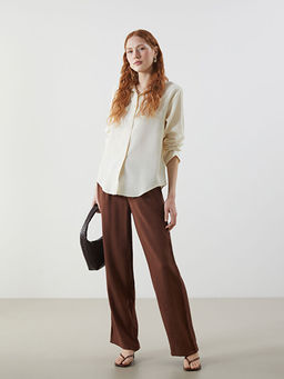 Beli Lastikli Dokulu Kad?n Pantolon