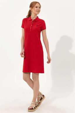 Женское красное вязаное платье - U.s. polo assn фото 8