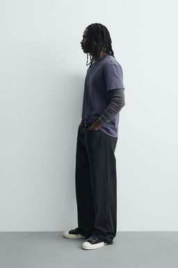 CAMISETA ESTAMPADOS LAVADOS / Azul tinta - Zara фото 4