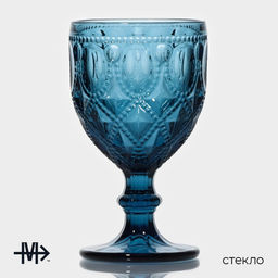 Бокалы для вина Magistro «Варьете», 320 мл, 8.5×16 см, набор 2 шт., стекло, синие