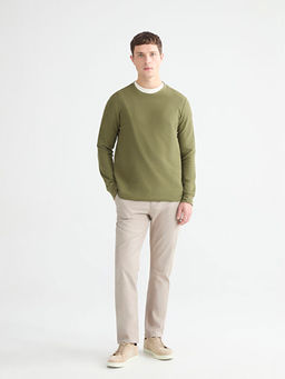 Bisiklet Yaka Uzun Kollu Erkek Ti??rt