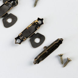 Замок металл для шкатулки бронза + гвозд. набор 10 шт 1,5х2,7 см - Арт узор фото 2