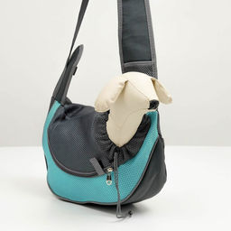 Сумка-переноска Слинг для животных, 37 х 20 см, голубая - Пижон фото 4