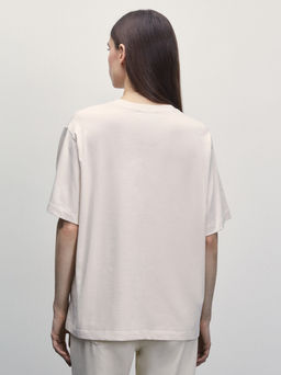 Футболка прямого кроя с принтом / Zarina  фото 5