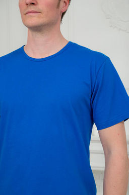 Футболка мужская из кулирки синий - Амадэль фото 2