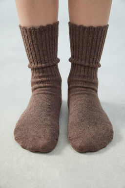 PACK TRES CALCETINES LARGOS RIZO / Beige claro - Zara фото 5