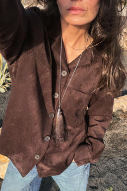 FAUX SUEDE OVERSHIRT - Zara фото 11