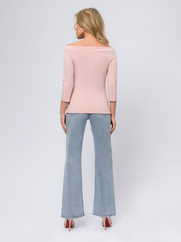 УЦЕНКА. Топ розового цвета с открытыми плечами и разрезами по бокам - 1001dress фото 3