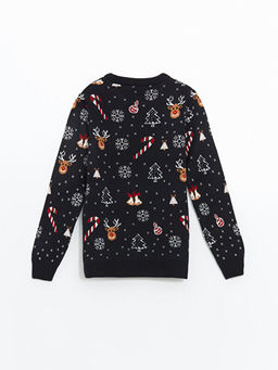 Bisiklet Yaka Y?lba?? Temal? Erkek ?ocuk Triko Kazak - Waikiki фото 3