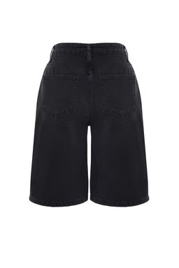 TRENDYOLMILLA Mavi Yuksek Bel Denim Bermuda TWOSS24SR00007  фото 8