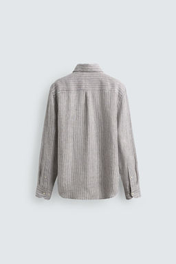 CAMISA RAYAS 100% LINO / rayas - Zara фото 8